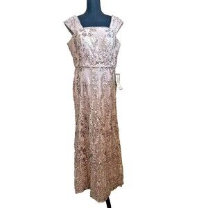 Alex Evenings pink sequined dress 12P